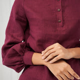 Long sleeve linen blouse Giselle