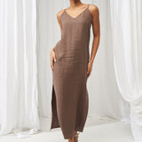 Maxi linen cami dress Zoe