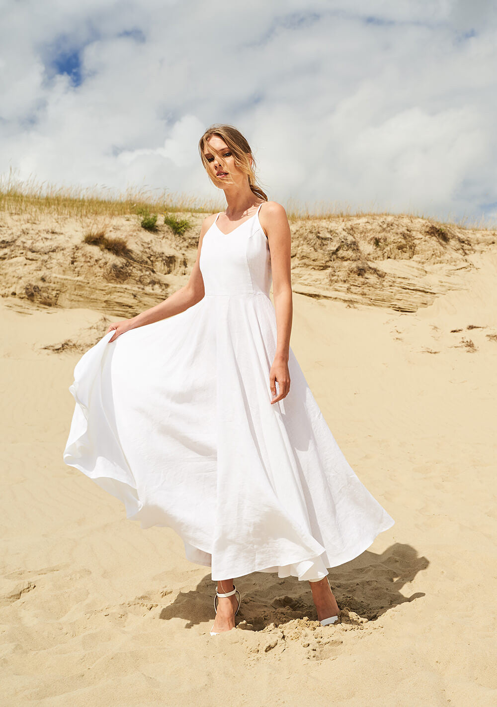 Maxi linen circle dress Odessa