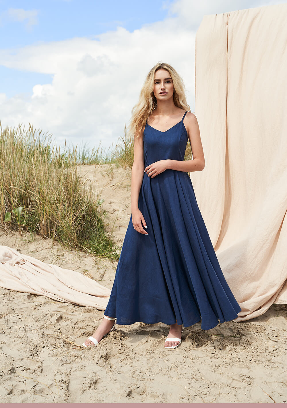 Maxi linen circle dress Odessa