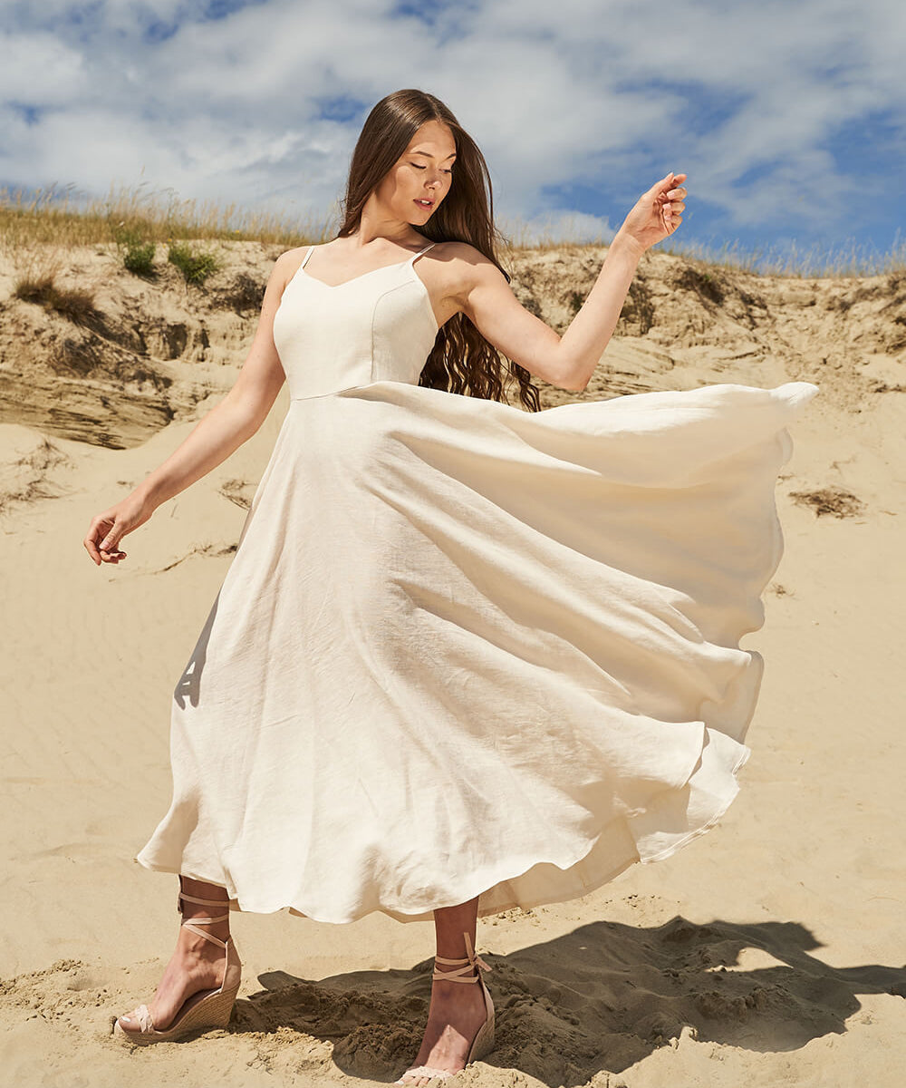 Maxi linen circle dress Odessa