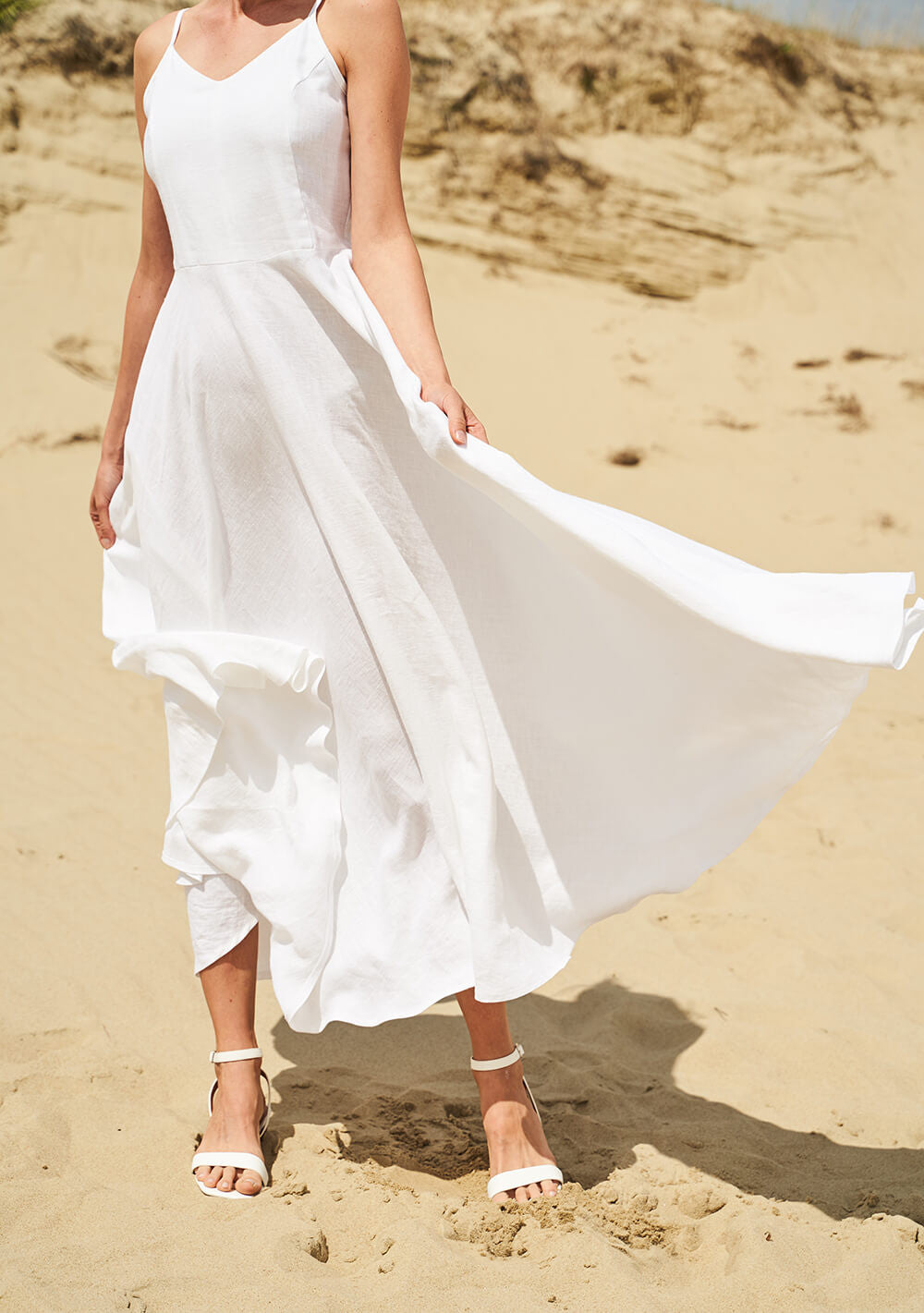 Maxi linen circle dress Odessa