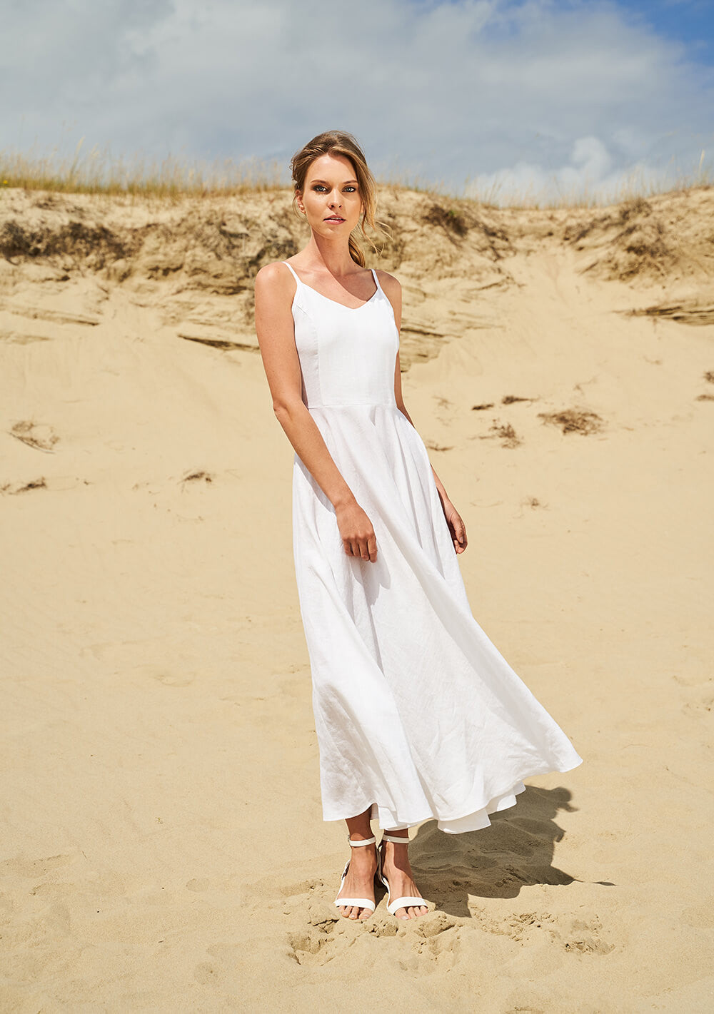 Maxi linen circle dress Odessa