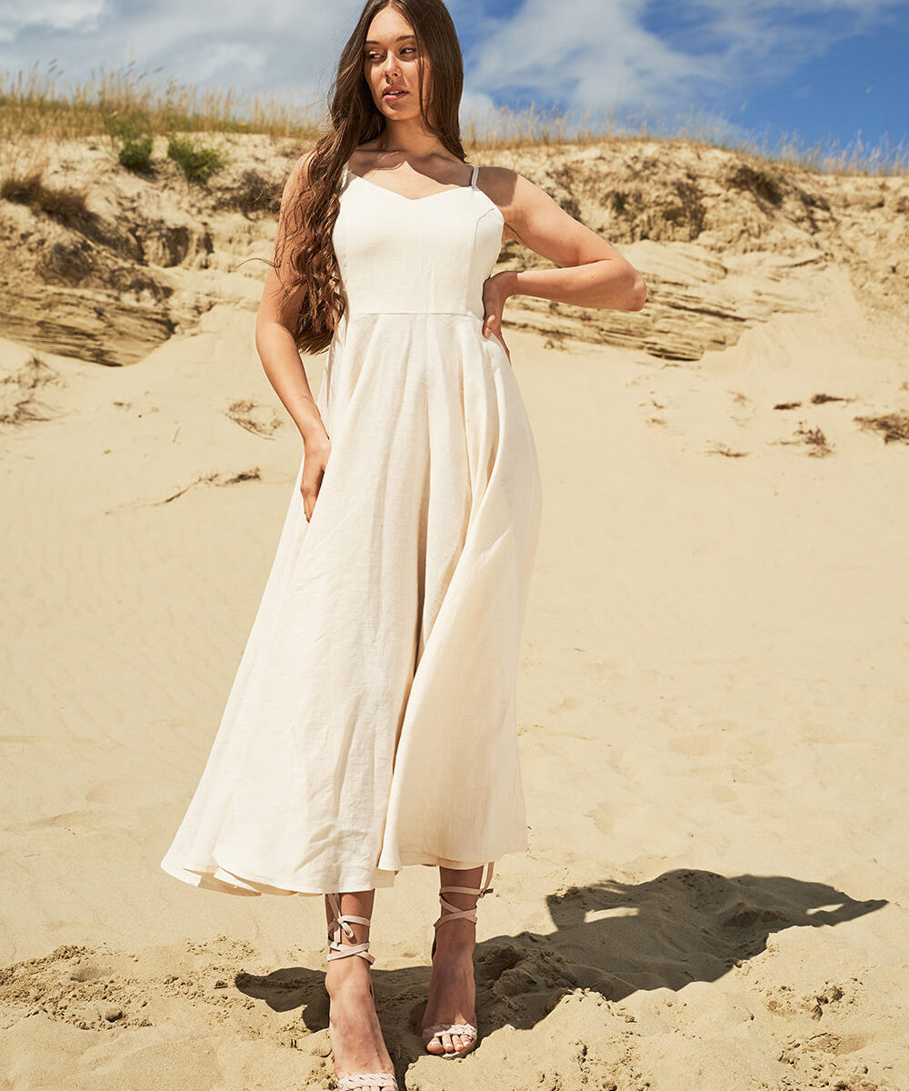 Maxi linen circle dress Odessa