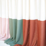Mid century color block linen curtain – photo 4