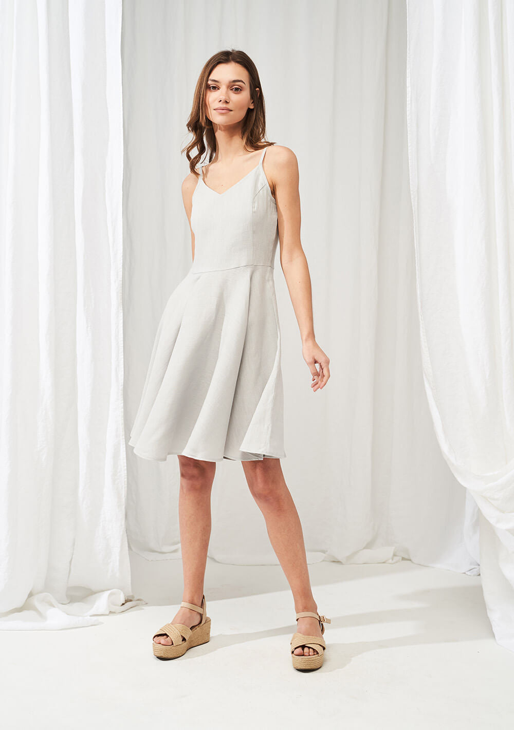 Midi linen circle dress Odessa