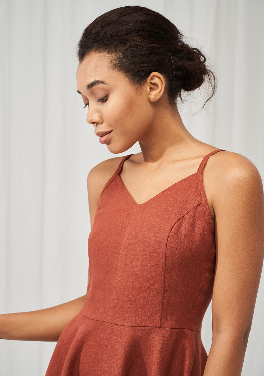 Midi linen circle dress Odessa