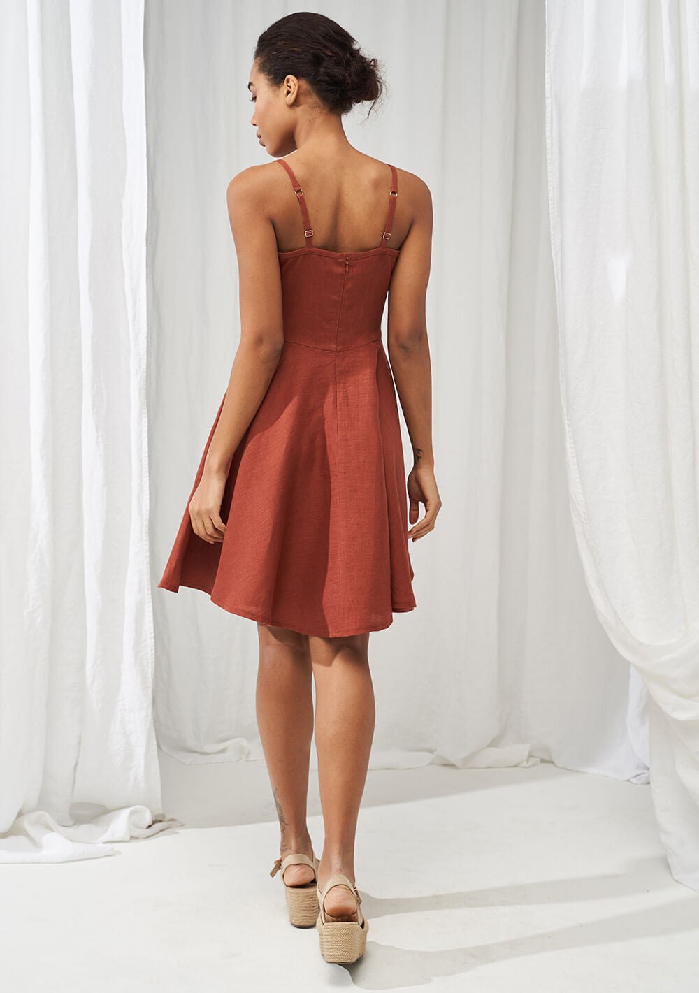 Midi linen circle dress Odessa