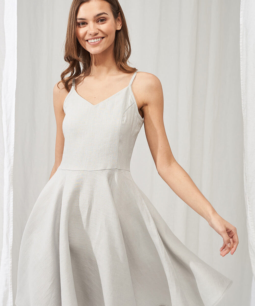 Midi linen circle dress Odessa