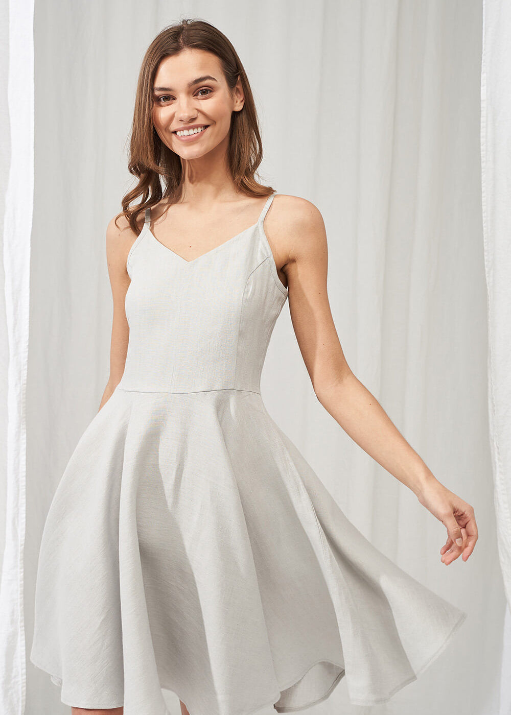 Midi linen circle dress Odessa