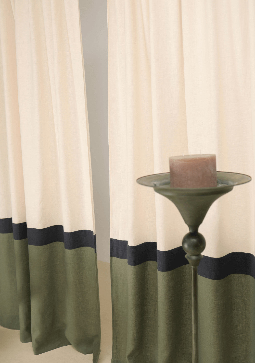 Multifunctional heading linen curtains
