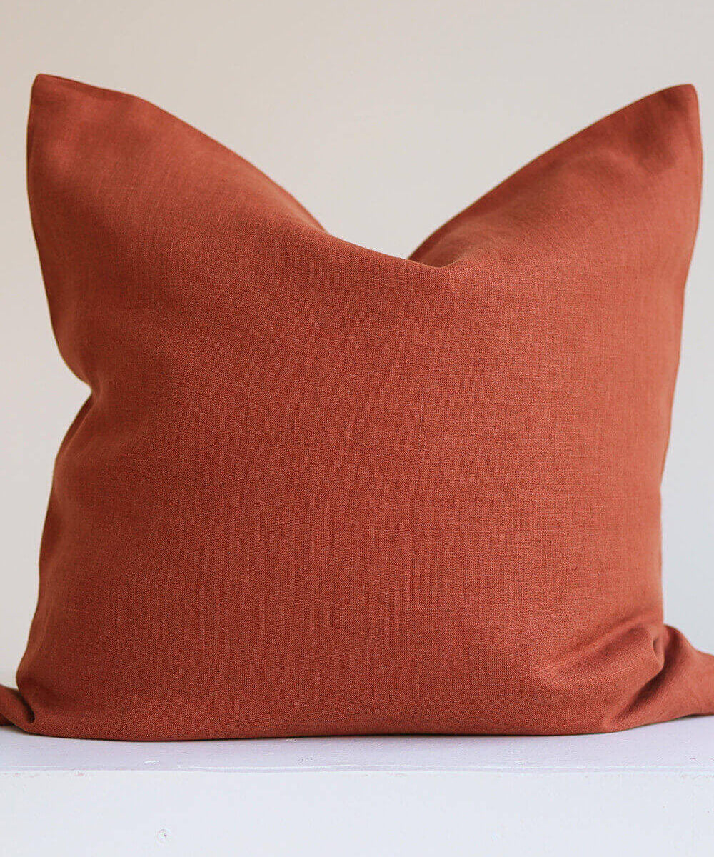 Natural linen pillow cover