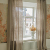 Natural undyed linen curtain panel – photo 2