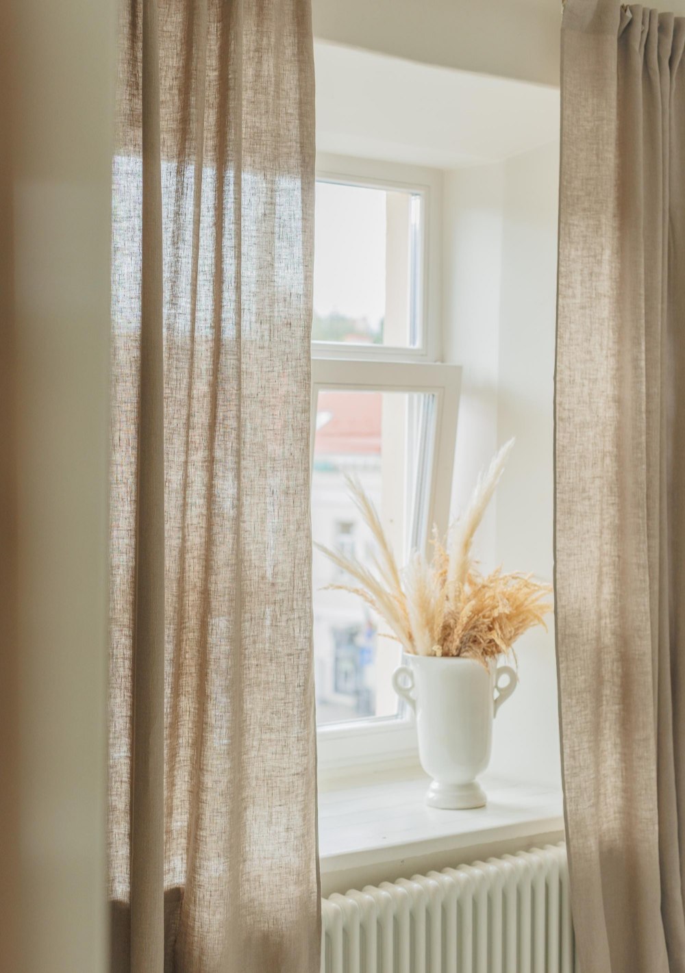 Natural undyed linen curtain panel – photo 5