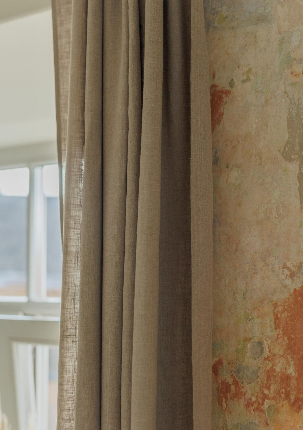 Natural undyed linen curtain panel – photo 6