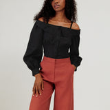 Off shoulder linen blouse Sylvie