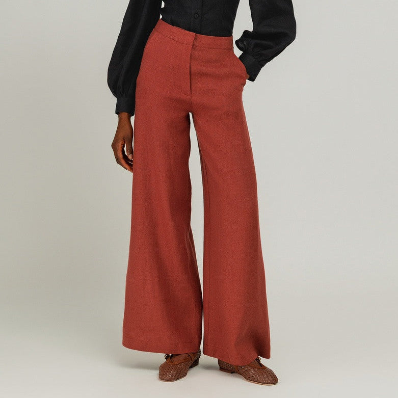 Off shoulder linen blouse Sylvie
