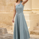One shoulder linen dress Rachel