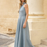 One shoulder linen maxi dress Rachel