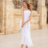 One shoulder linen wedding dress Rachel