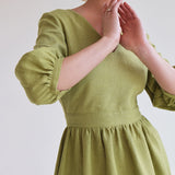 Open back linen dress Madeleine