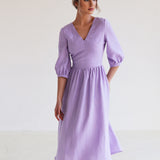 Open back linen dress Madeleine