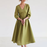 Open back linen dress Madeleine