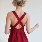 Open back linen dress Paula