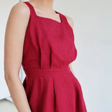 Open back linen dress Paula