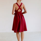 Open back linen dress Paula