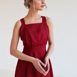Open back linen dress Paula