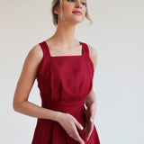 Open back linen dress Paula
