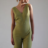 Open back linen jumpsuit Uma