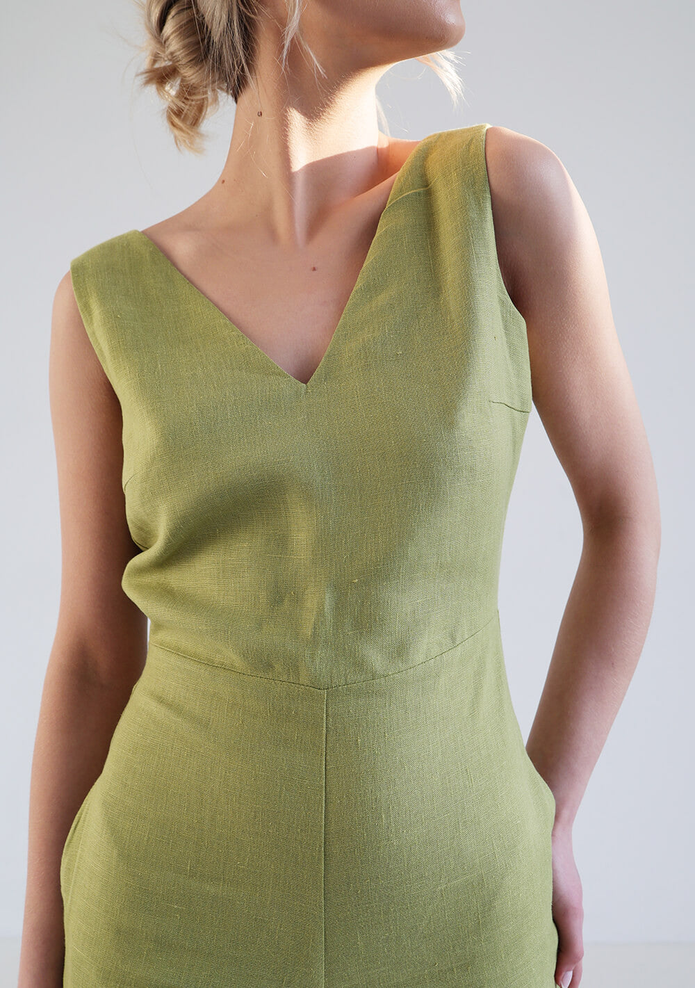 Open back linen jumpsuit Uma