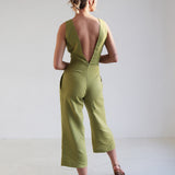 Open back linen jumpsuit Uma