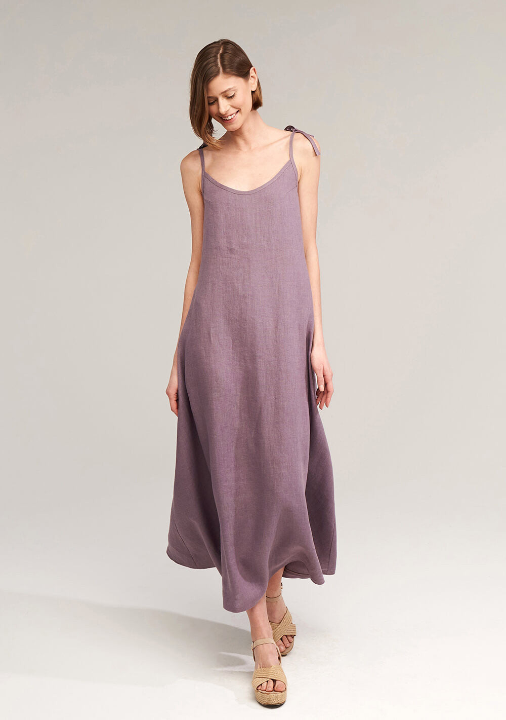 Open back linen maxi dress Winona