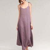 Open back linen maxi dress Winona