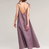 Open back linen maxi dress Winona