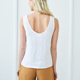Open back linen top Leigh