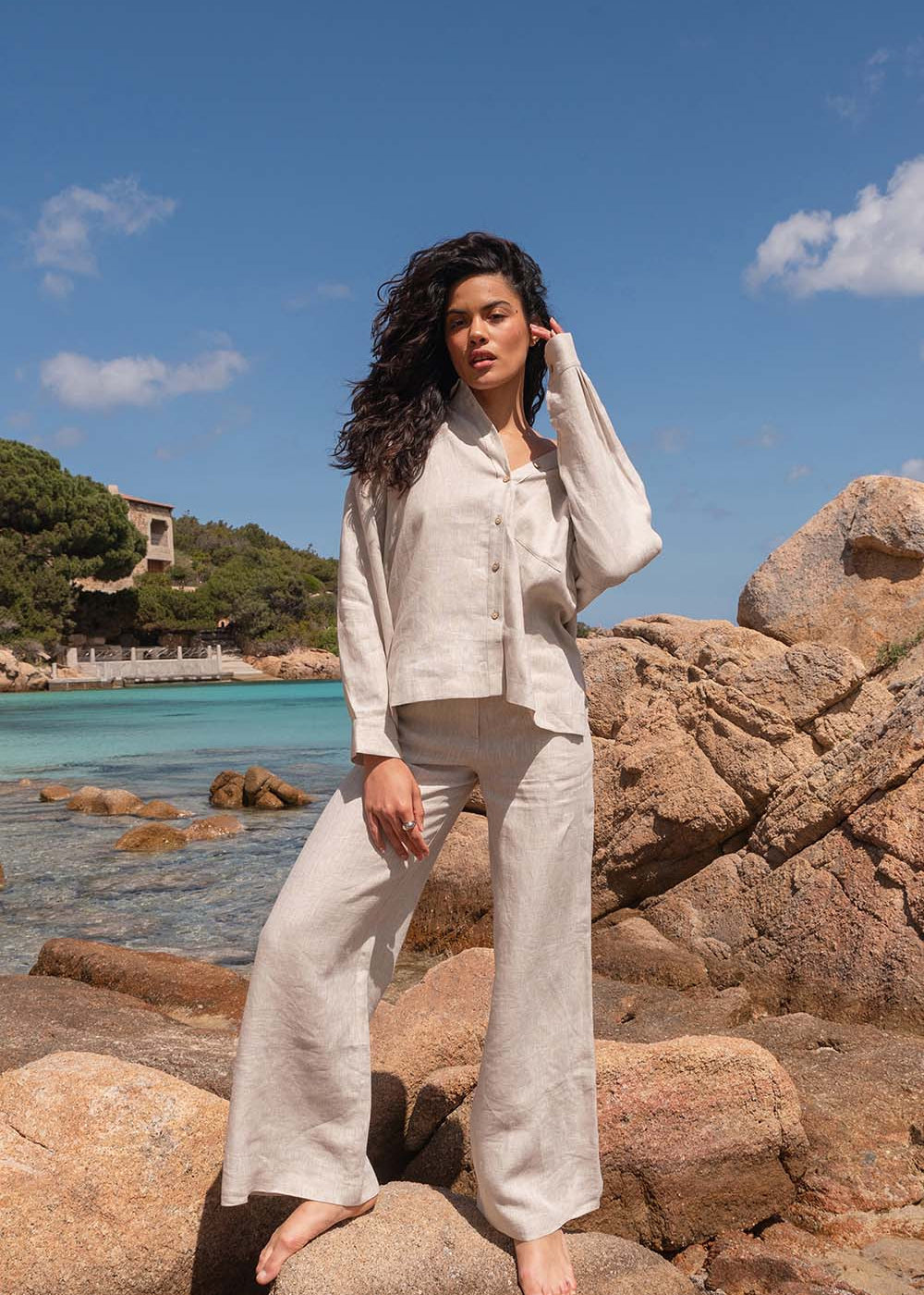 Oversize linen shirt Amber