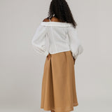 Portrait-collar linen blouse Sylvie