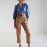 Puff sleeve linen blouse Eloise