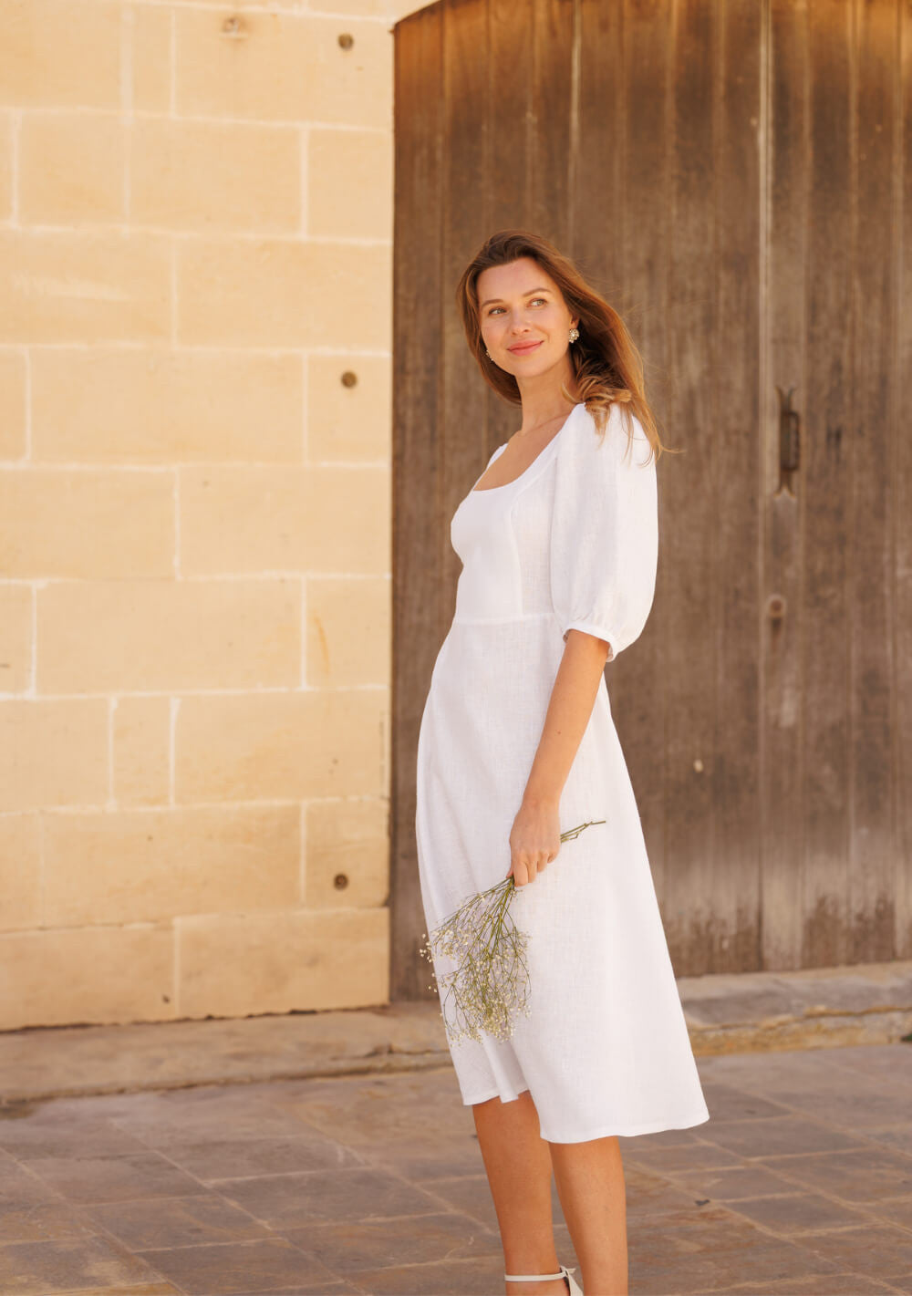 Puff sleeve wedding dress Aurora