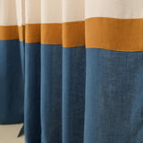 Retro 3 color block linen curtain – photo 7