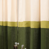 Rustic 3 color block linen curtain – photo 2