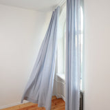 Semi-sheer linen curtain in light blue – photo 1