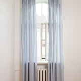 Semi-sheer linen curtain in light blue – photo 2