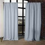 Semi-sheer linen curtain in light blue – photo 5