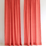 Semi-sheer linen curtain panel – photo 1
