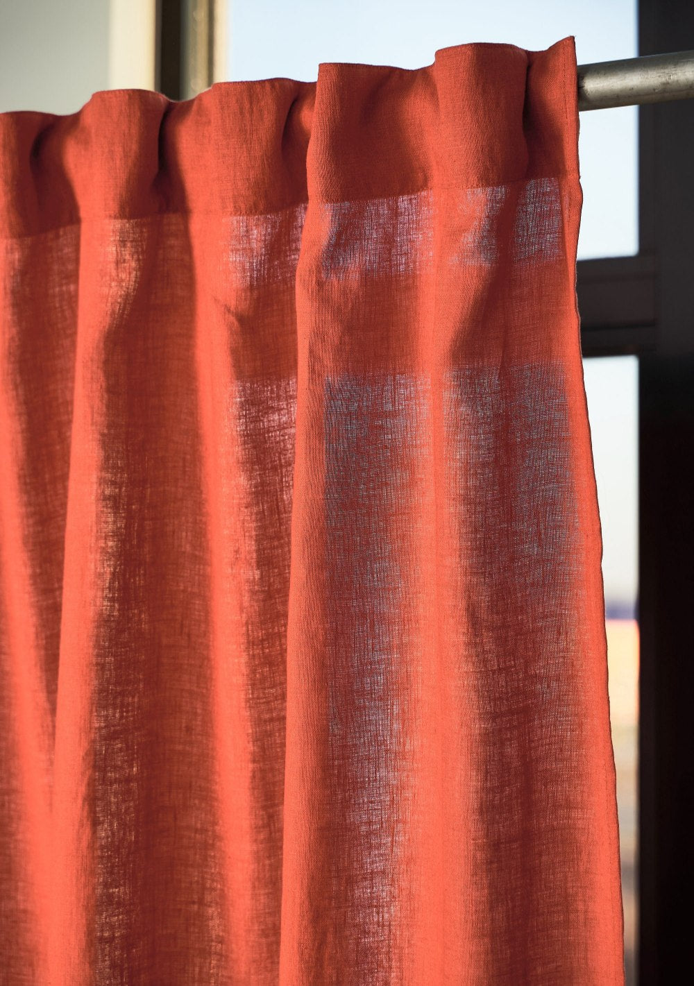 Semi-sheer linen curtain panel – photo 3